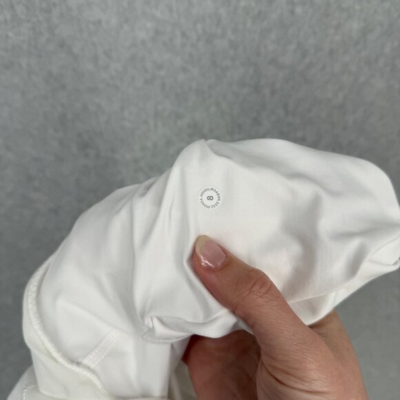 Lululemon Hotty Hot High-Rise Skirt Skort Size 8 White Tennis Prep Golf Sporty - Picture 8 of 12